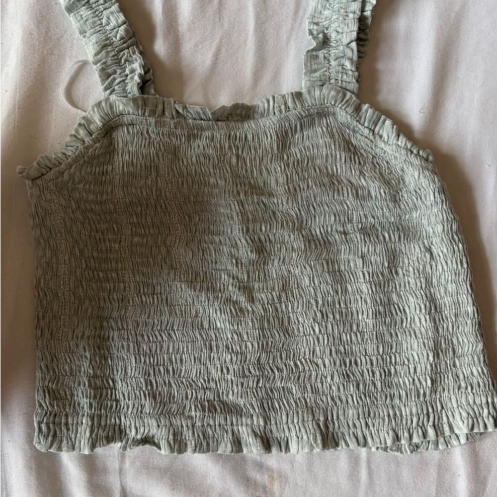 Paper Crane Textured Sage Tank Top